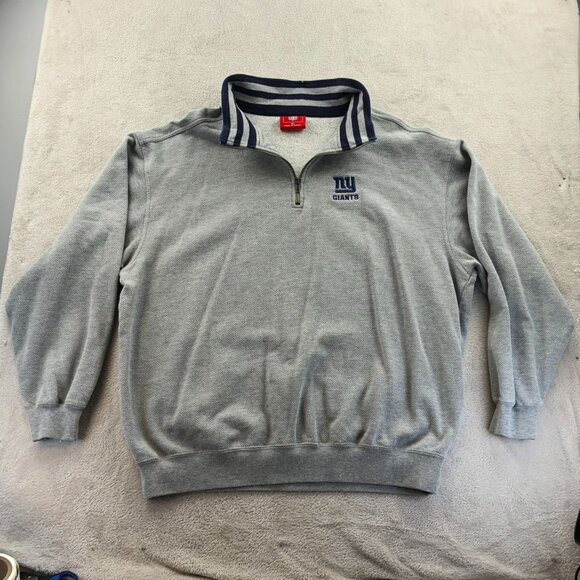 NFL Mens NY Giants Jackets Size XL Quarter Zip Pullover Vontage 2002 - Picture 12 of 13